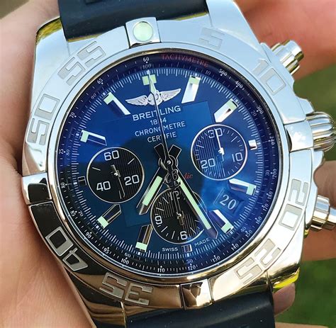 breitling chronomat 44 black eye blue